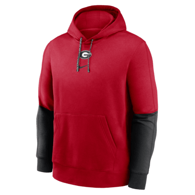 Georgia Bulldogs Sideline Team Issue Club Men s Nike College Pullover Hoodie. Nike